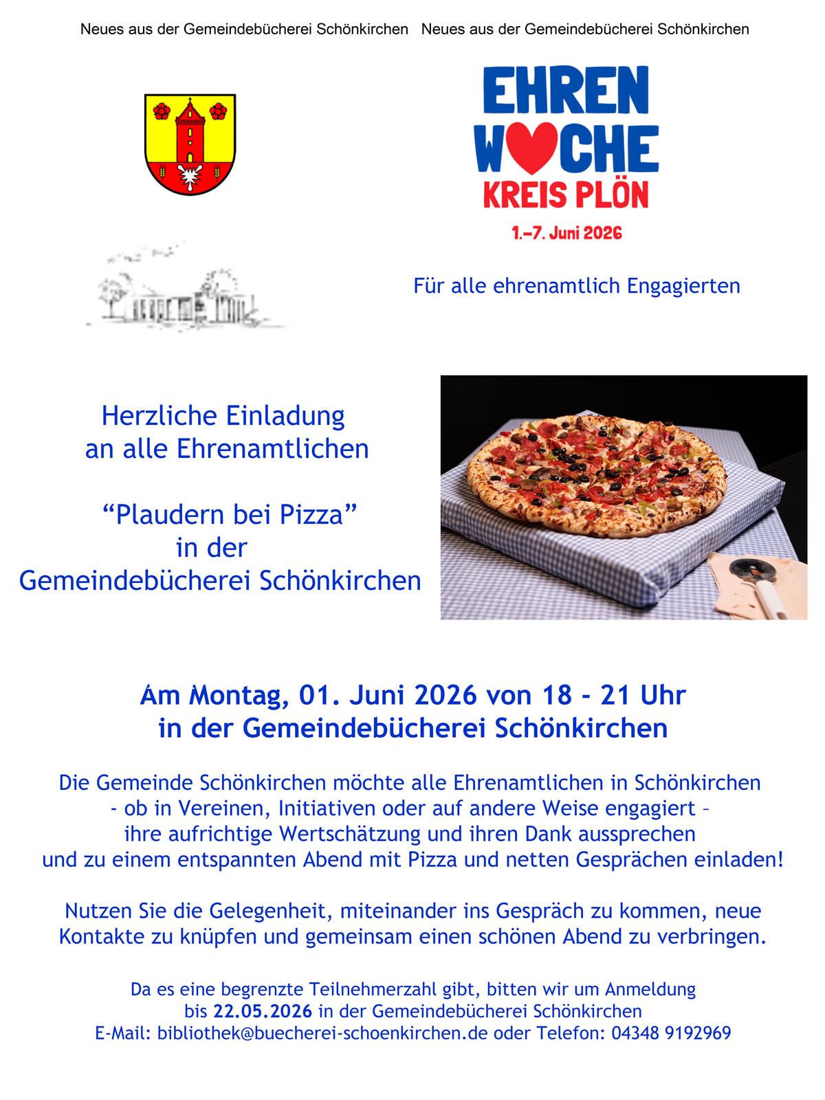 "Plaudern bei Pizza"